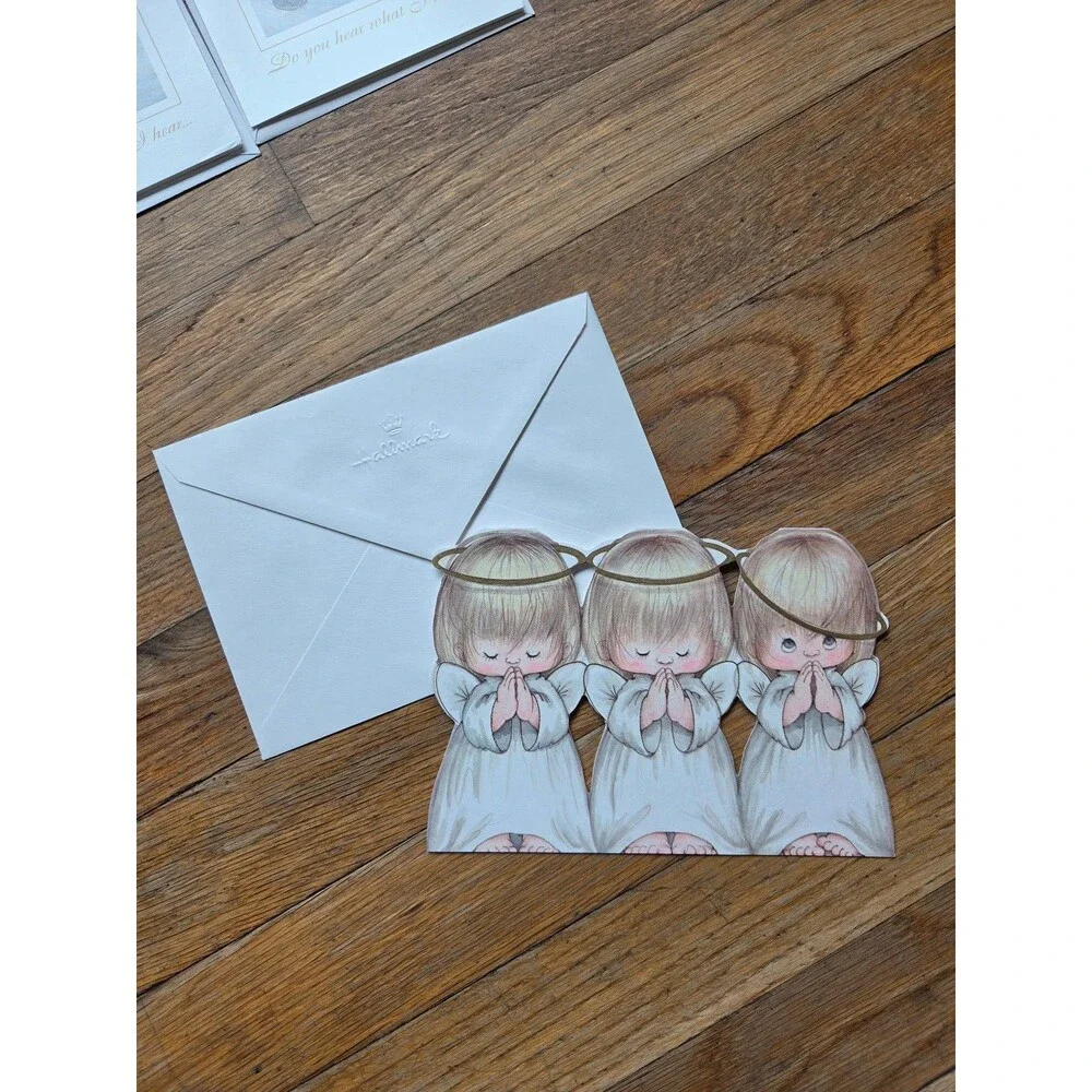 Christmas holiday card bundle (5) praying angels do you hear what i hear